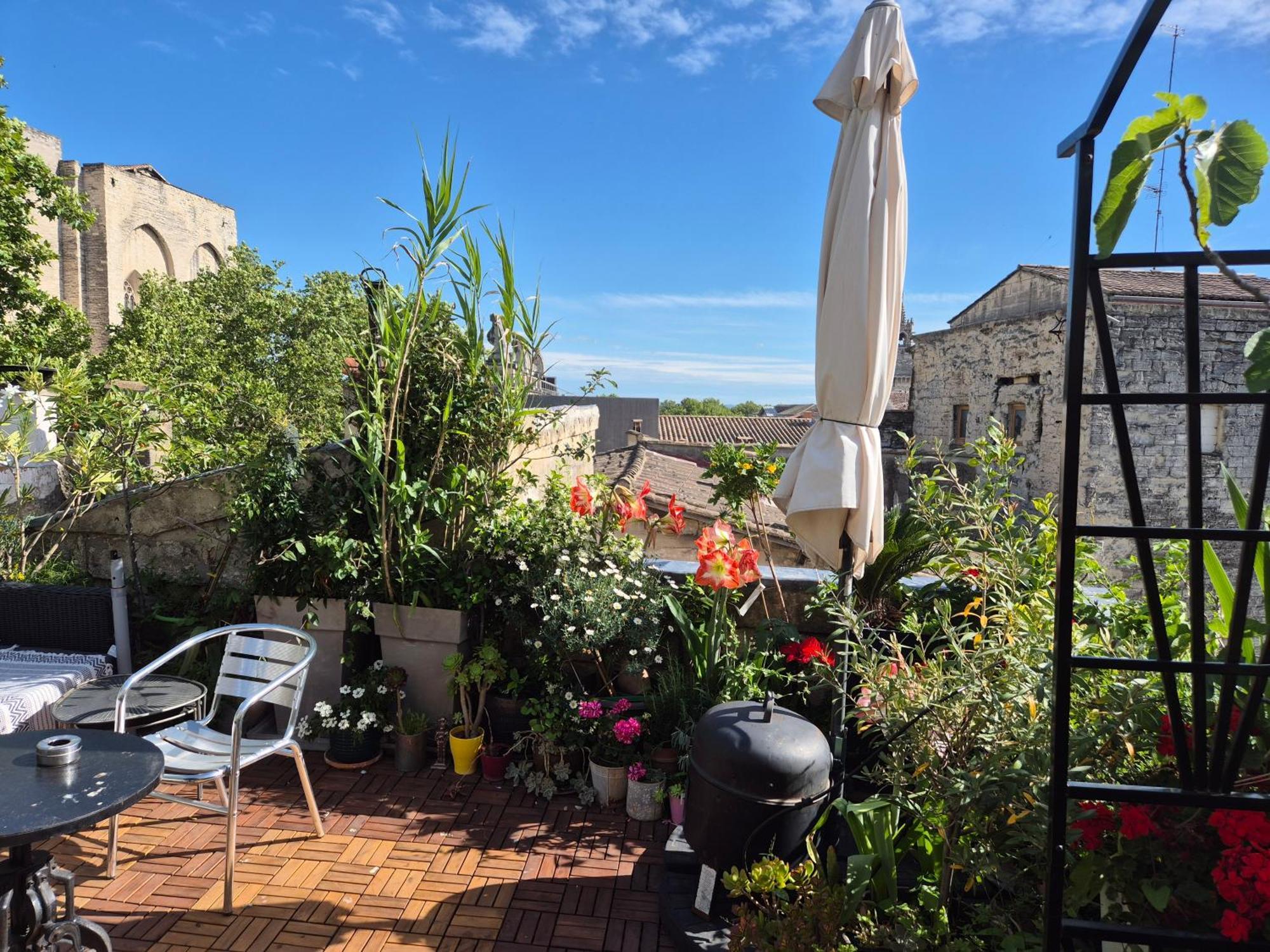 Un Nid Sur Les Toits Face Au Palais Des Papes Apartment Avignon Ruang foto